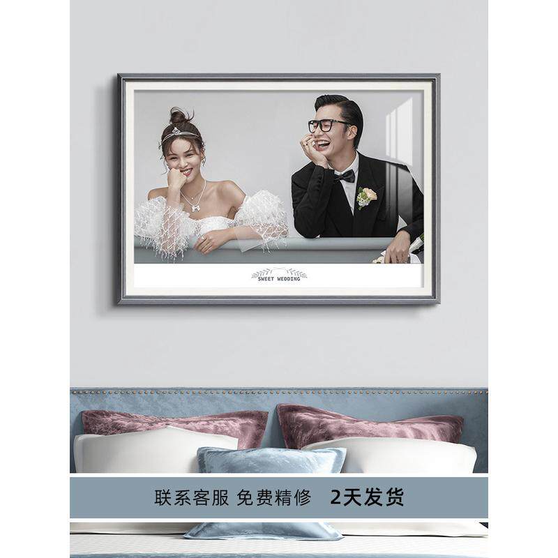 m3no批发婚纱照相框挂墙放大打印加洗结婚卧室床头主卧照片精修