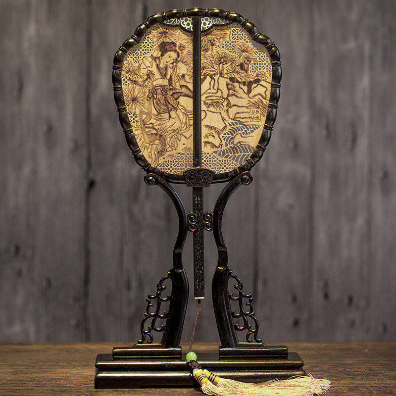 老阊门水檀宫扇扇子古风走秀檀木扇中国风镂空檀木折扇工艺传统,居家日用,扇子,淘宝优惠券,粉丝福利购,淘宝优惠卷