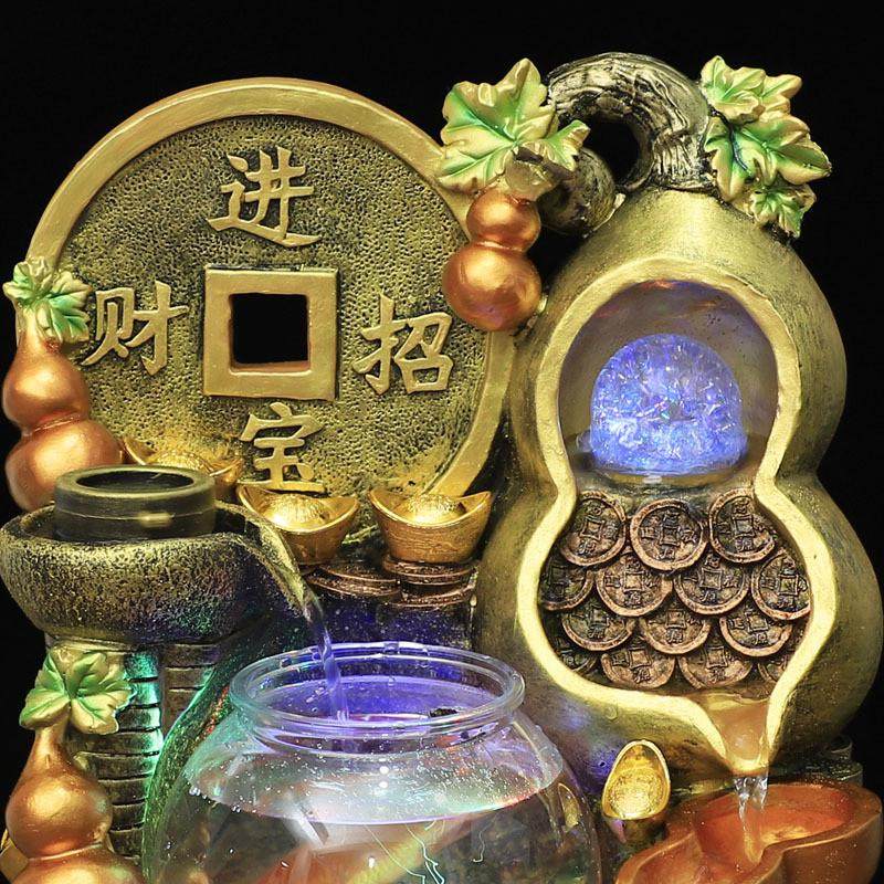 升级葫芦财源滚滚水轮工艺品造景开业摆件客厅节庆促销积分鱼池,家居饰品,装饰摆件,淘宝优惠券,粉丝福利购,淘宝优惠卷