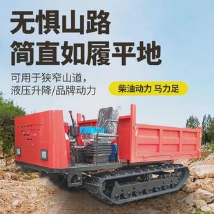 爬山虎履带运输车农用小型工程全地形自卸山地果园柴油搬运爬坡