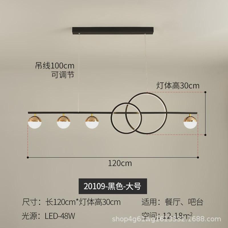 餐厅吊灯现代简约三头创意餐桌灯时尚个性北欧饭厅灯LED客厅灯具