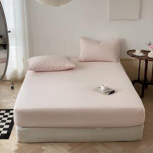 新款 ins纯色单人床单单件学生宿舍水洗棉1.5米1.8米双人被单夏季