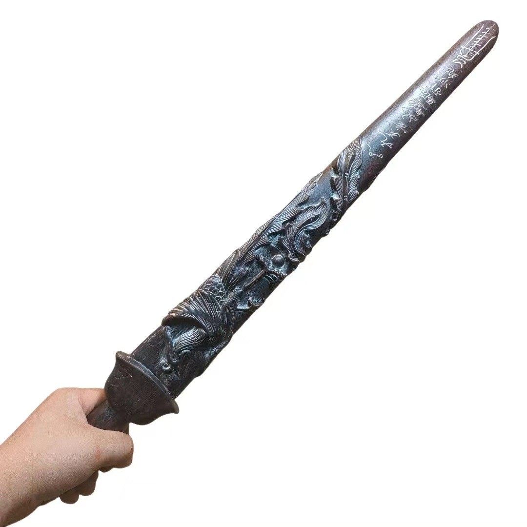 道用品手工桃木剑九天玄女剑浮雕桃木盘凤剑道家用品桃木一体剑