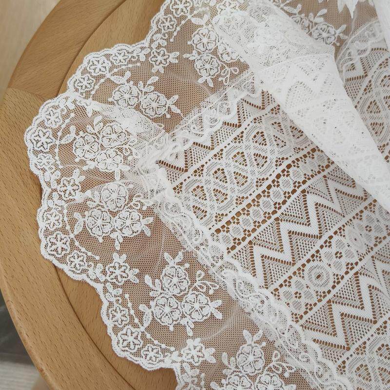 轻奢飘窗窗帘田园白色蕾丝纱帘韩式美式乡村短帘免打孔隔断门新品