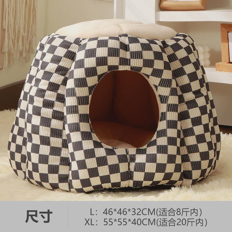 猫窝批发宠物用品保暖半封闭猫窝宠物猫床狗窝猫房子猫咪窝冬季