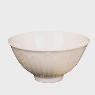 浮雕纯白色骨瓷家用陶瓷餐具汤碗面碗吃饭碗盘个性 景德镇新款 组合