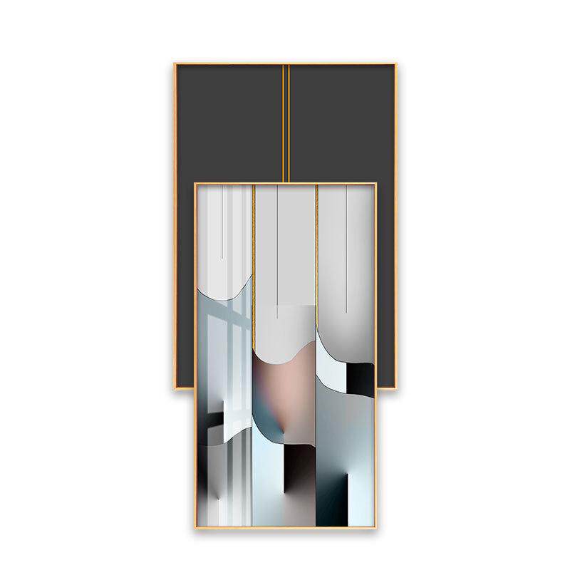 现代玄关装饰画创意过道双层组合走廊抽象大气壁画样板间挂画