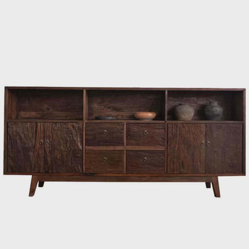 收纳柜斗柜实木收纳柜榆木矮柜客厅新中式老榆木民宿靠墙储物柜