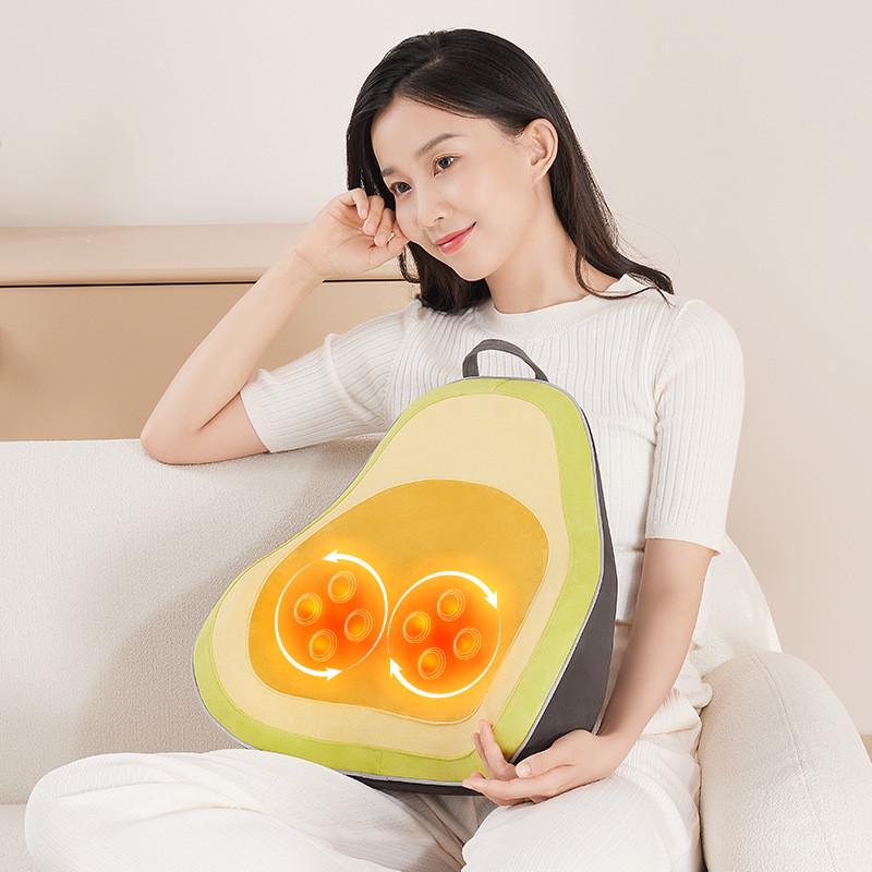办公室车载按摩枕腰靠按摩靠垫靠枕腰部按摩靠背垫腰揉捏腰枕抱枕
