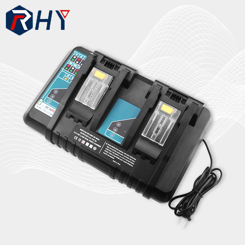 RHY适用于 MK牧田 14.4V~18V锂电池充电器 7A双充快充DC18RCT充电