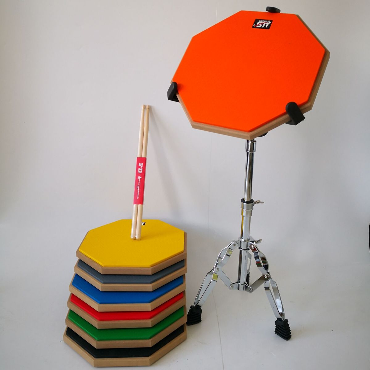 12寸哑鼓练习架子鼓套装哑鼓垫静音垫鼓垫初学入门哑鼓板练习套装