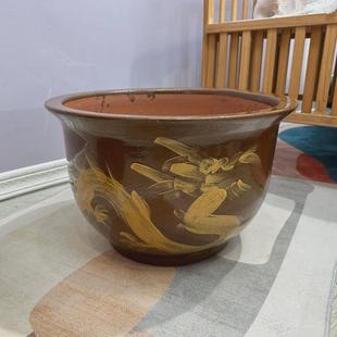 包邮 龙缸大花盆陶瓷特大号 大号家用粗陶大型种树室外庭院2024