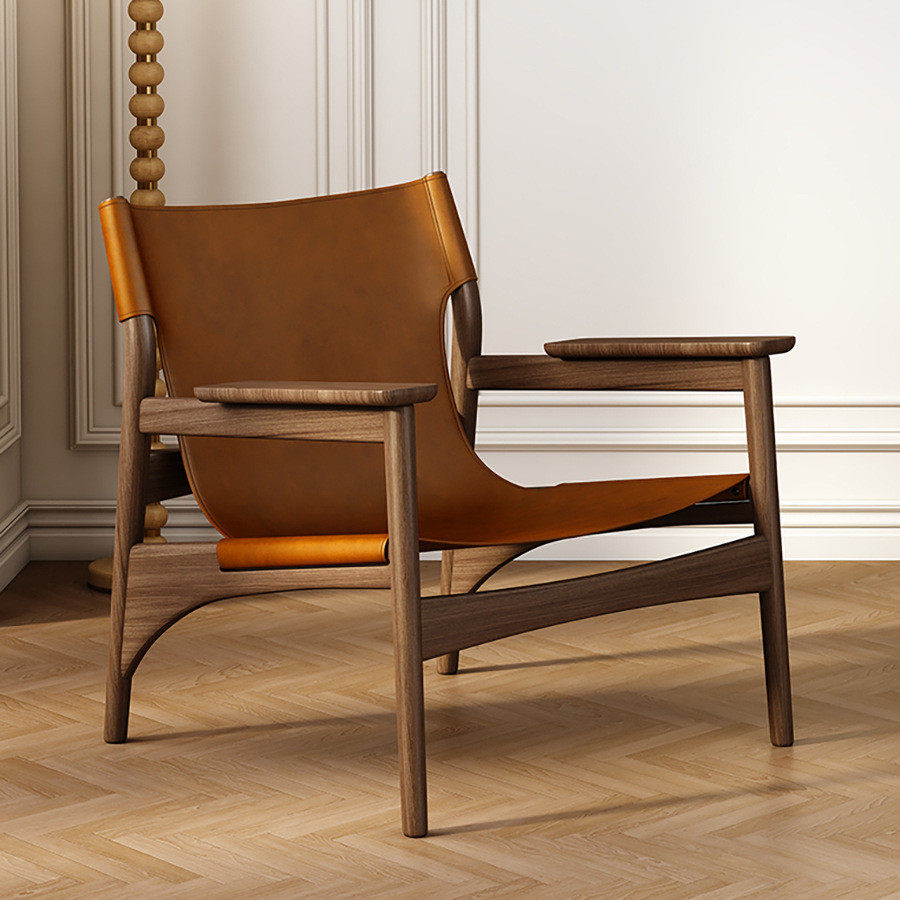 阳台休闲椅马鞍皮设计师靠背椅家用北欧单人沙发椅轻奢单人躺椅,住宅家具,沙发椅,淘宝优惠券,粉丝福利购,淘宝优惠卷