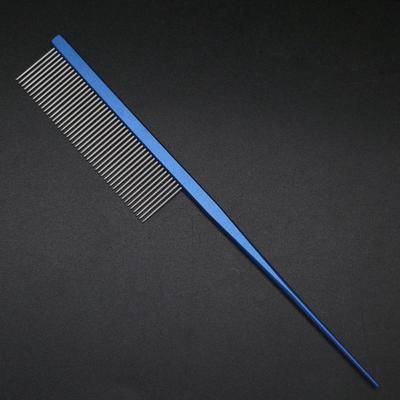 热卖宠物美容分界梳铝合金尖尾梳猫咪造型狗狗梳子长毛宠物使用