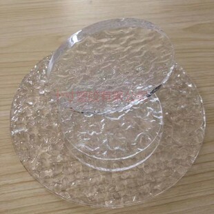 亚克力水波纹圆片板有机玻璃塑料石头纹板圆形茶几装饰板柜门桌面