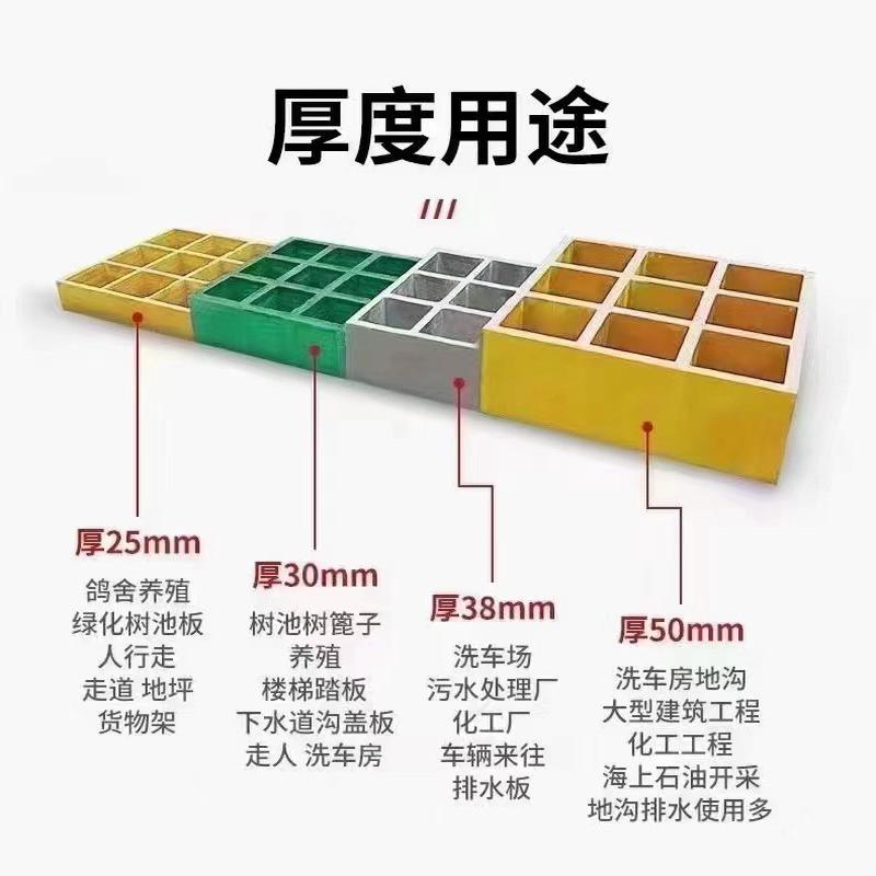 玻璃钢格栅盖板地沟排水沟盖板光伏通道树鸽子篦子舍地网