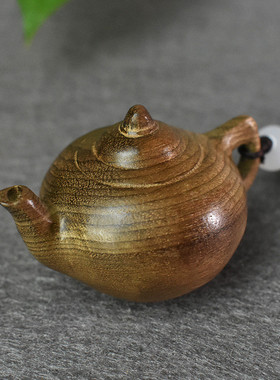 乌木把把壶手把件金丝工艺实木雕刻楠茶壶把玩件文玩男士随身盘玩