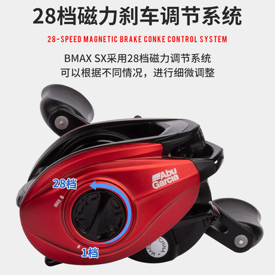 abu阿布b5水滴轮24海钓bmax5sx淡水款鱼轮防炸线路亚远投水滴轮