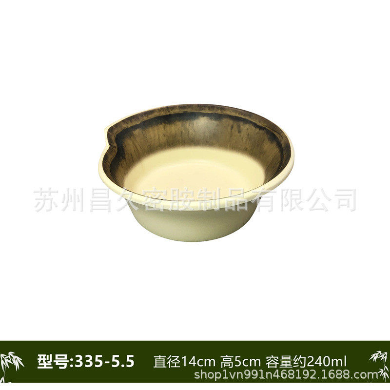 仿瓷面碗高档创意仿竹餐具餐厅碗盘碟杯饭碗密胺勺子火锅店装菜盘