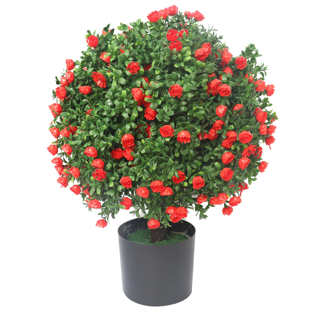 仿真户外花园庭院装饰盆景仿真花盆栽红色玫瑰花仿真树装饰桌面