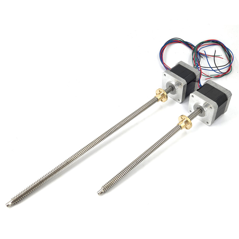 42步进电机丝杆T型丝杆步进电机往复直线3D打印螺母丝杆178-266mm