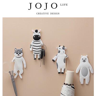 JOJO'S L.PD.Weiss.挂钩可爱卡通动物挂钩免打孔可弯曲软胶丨维斯