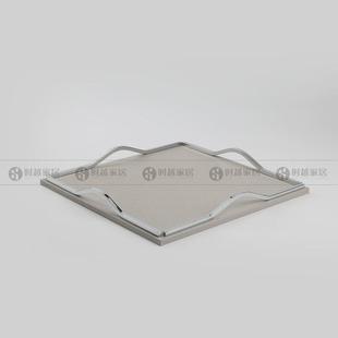 饰品 热销灰色皮革香薰收纳托盘摆件家居客厅茶几样板间售楼处软装
