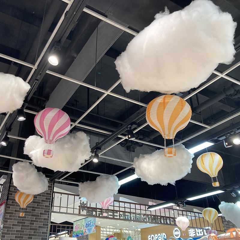热气球装饰挂件幼儿园吊饰商场走廊超市店铺顶部开学氛围布置挂饰