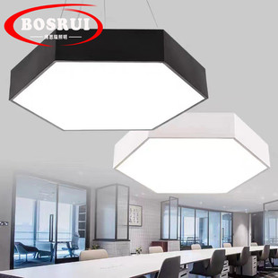 办公室六边形led吊灯健身房网咖超市造型个性 灯具蜂巢拼接组合灯