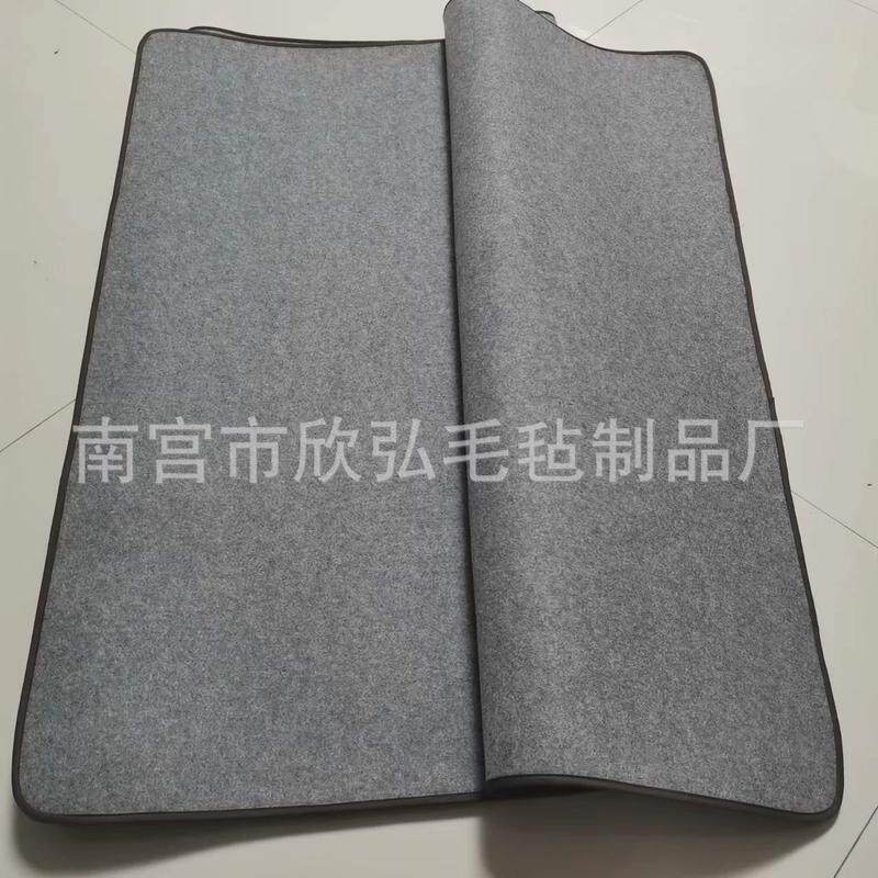 灰色包边羊毛书画毡国画书法吸墨毛毡垫