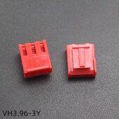 3y红色胶壳3.96mm间距3p孔座插头vh彩色接插件连接器红色