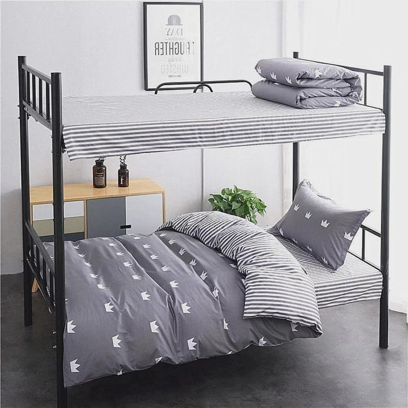 bg54学生宿舍上下铺高低床三件套床上用品男生被套单人大学床单女