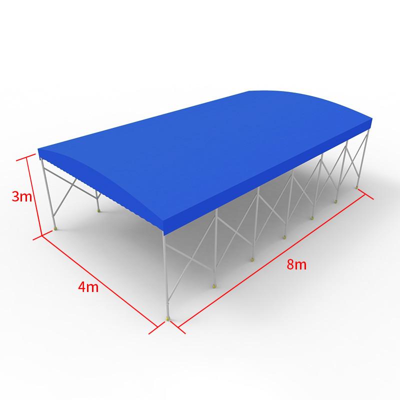大型移活动推拉雨棚电动伸缩篮球蓬仓库停车遮阳棚户外大排档帐篷