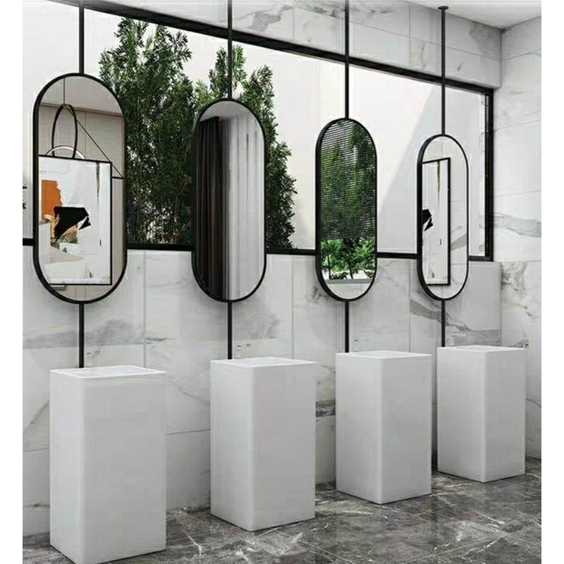 吊杆长椭圆形发光镜天花板浴室镜侧边酒店客房民宿卫生间镜子吊镜,家装主材,浴室镜,淘宝优惠券,粉丝福利购,淘宝优惠卷