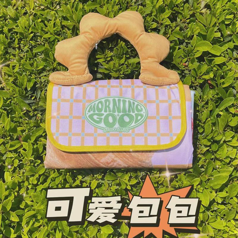 艺术郊游肩带户外露营野餐垫春游垫手提春游ins便携野餐垫防水