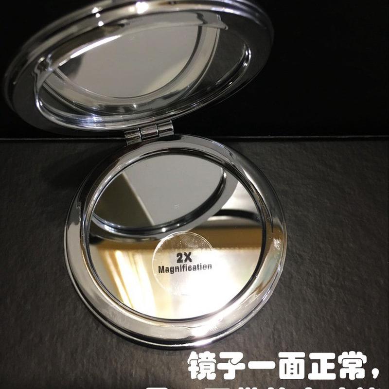创意镶钻随身化妆镜公主镜美妆镜翻盖折叠圆形小镜子补妆镜女士
