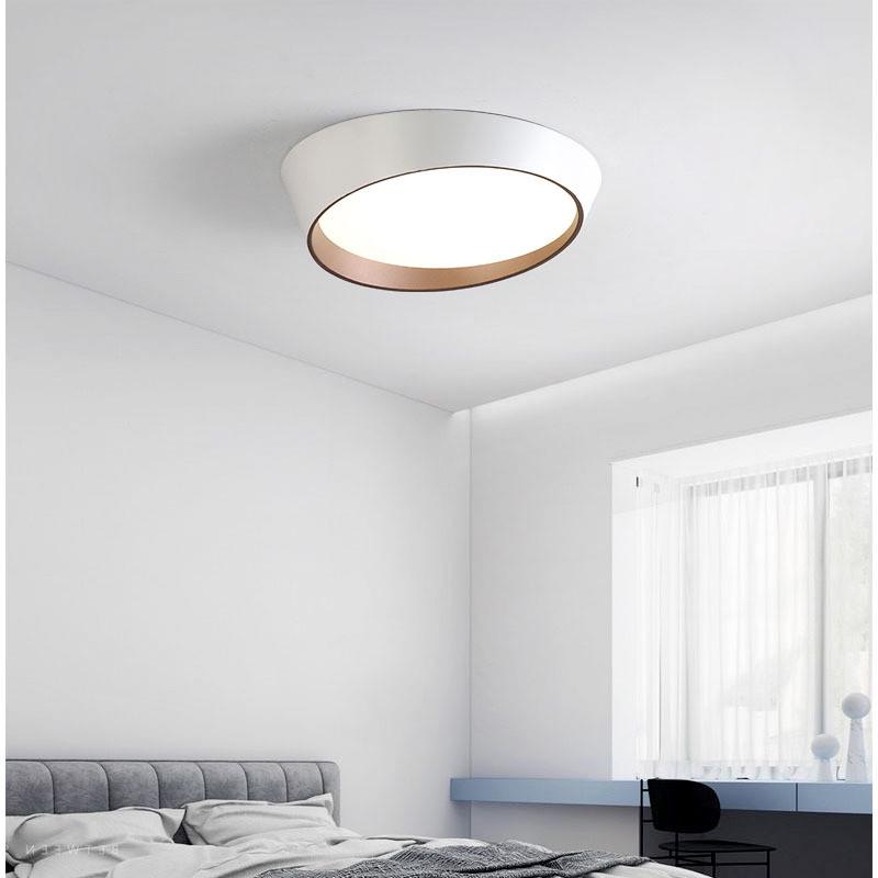 北欧轻奢新款卧室灯现代简约极简圆形主卧房间灯书房阳台吸顶灯