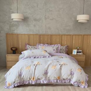 2024秋冬新款印花床盖款超柔云纱棉系列可爱床单被套四件套