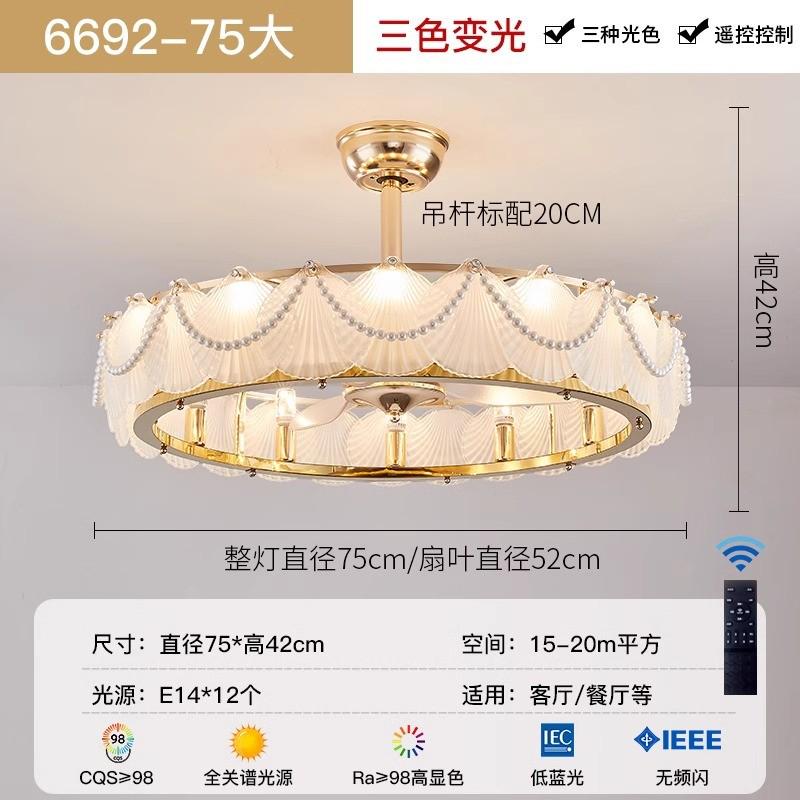 2024年新款法式轻奢卧室吸顶灯奶油风简约大气主卧灯珍珠羽毛贝壳