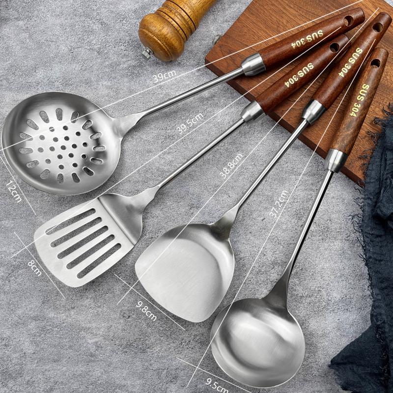 批发304不锈钢厨具套装炒菜铲子厨房铲勺全套锅铲家用七件套炊具