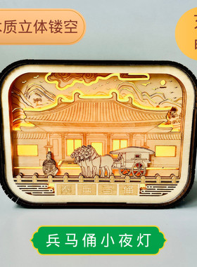 9cq6批发西安旅游文创纪念品大雁塔摆件小夜灯充电陕西景点精致