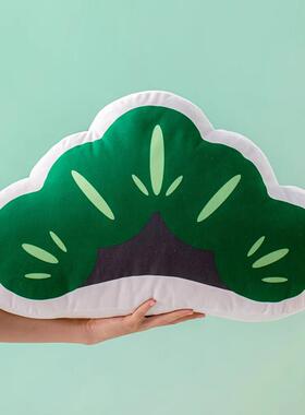 简约ins风绿色抱枕卧室床头家居客厅沙发装饰2024新款可爱午休