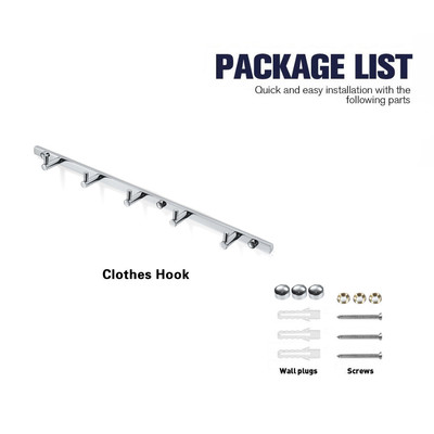 hideep浴室挂件黄铜镀铬挂衣钩卫生间衣帽排钩厂家直销hi08010-b