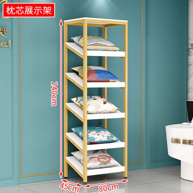 家纺店展示架床上用品四件套钢木货架被芯枕头布料样品展示柜现货