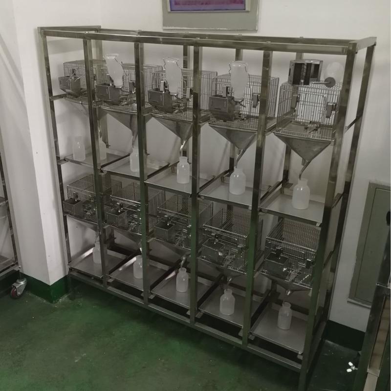 新型实验室专用瓶小鼠代谢笼带集尿大屎尿分离不锈钢笼