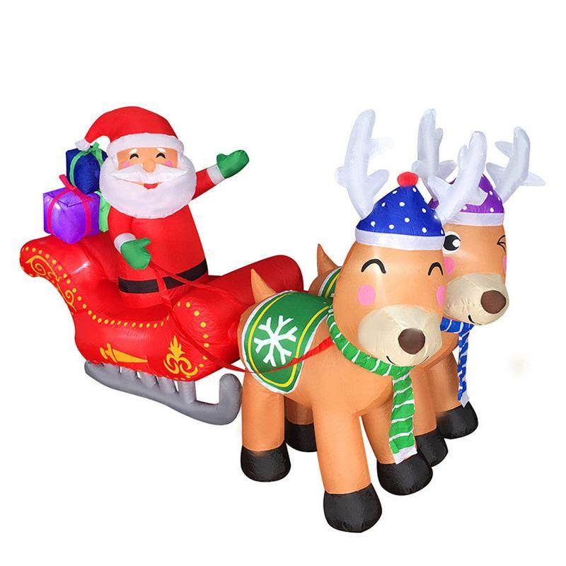 外贸圣诞充气气模led灯气模圣诞老人庭院装饰麋鹿拉雪橇车,节庆用品/礼品,拉花,淘宝优惠券,粉丝福利购,淘宝优惠卷
