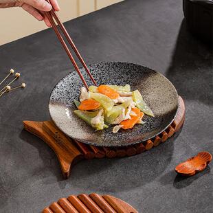 a947实木锅垫隔热垫碗防烫餐桌垫垫子家用砂锅菜盘垫杯垫高颜值