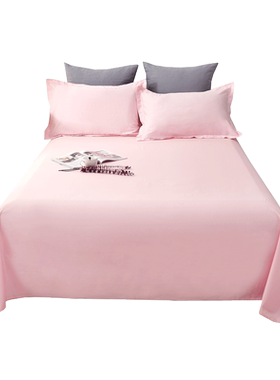 9wor纯棉三件套100儿童单人学生宿舍双人床单单件纯色白色热