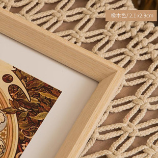 jih3胡挂墙画框装 裱桃色实木大相框油画外框a4a34k8k寸拼图裱框