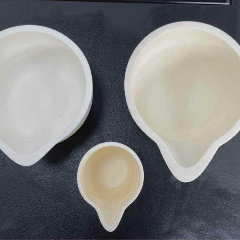 99氧化铝研钵含杵外径160mm带带嘴棒刚玉研钵氧化铝陶瓷研磨